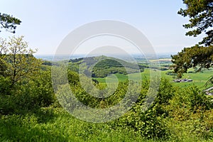 Spring morning on Sutton Bank in a misty North Yorkshire