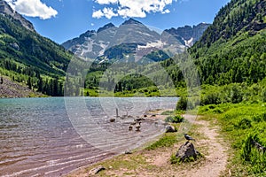 Spring Mountain Lake at Maroon Bells