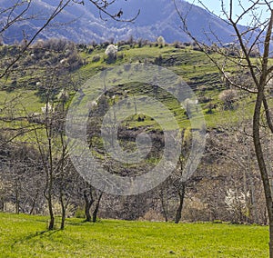 Spring in the mountains near the village of Lahij Azerbaijan