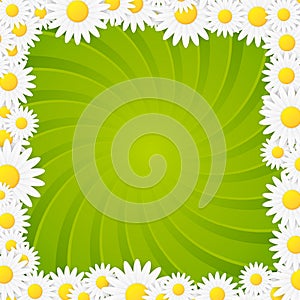 Spring natural twisted vector background frame