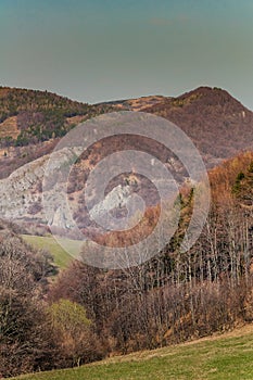 Spring nature in rocky forest of Vrsatec village of Slovakia