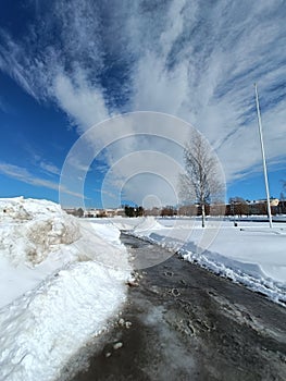 Spring in the north of Sweden