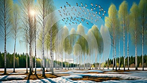 Spring in north of Sweden