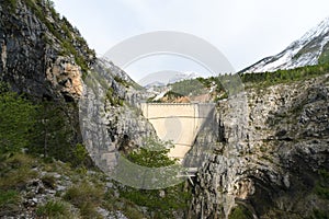 Spring photo Vajont Dam in Povince Belluno photo