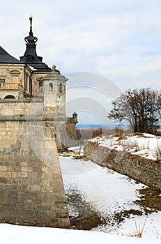 Spring Pidhirtsi Castle view (Ukraine)
