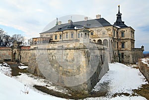 Spring Pidhirtsi Castle view (Ukraine)