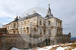 Spring Pidhirtsi Castle view (Ukraine)