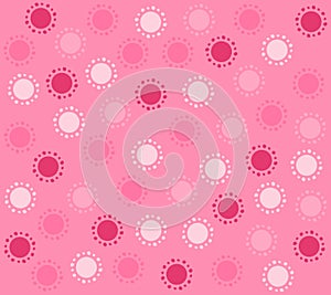 Spring Pink Circles Pattern Background