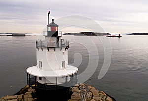 Spring Point Ledge Light Sparkplug Lighthouse Beacon Harbor Portland