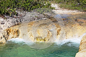 Spring of pure and crystalline drinking water. Atins region, Maranhao, Brazil