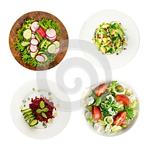 Jaro ředkev salát okurka nebo jednoduchý venkovský salát 