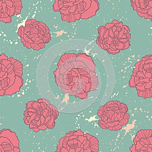 Spring Rampage seamless pattern. Rock'n'roll version.