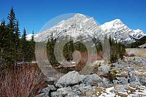 Spring rockies along highway