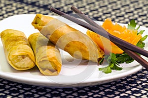 Spring rolls chinese appetizer photo