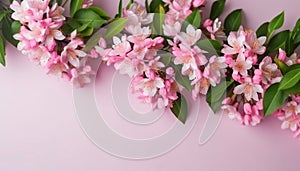Spring Romance: Dazzling Daphne Adora floral border for Mother\'s Day or Weddings, generative AI
