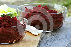 Spring salad of beetroot