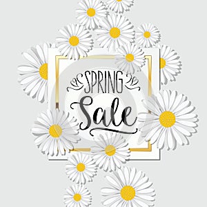 Spring Sale banner. Background for Spring Seasonal Promotion.