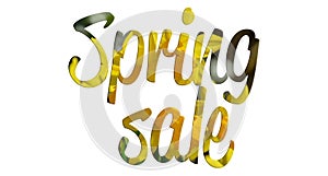 Spring sale banner - with daffodils behind the text