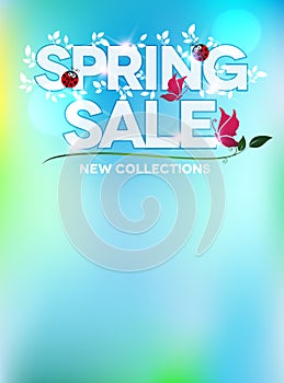 Spring sale blue fresh design