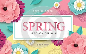 Spring sale poster photo