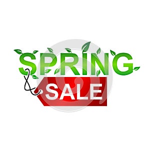 Spring sale isolated