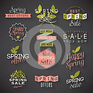 Spring sale labels