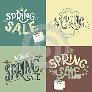 Spring sale labels set