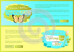 Spring Sale Poster Discount -45 Colorful Butterfly