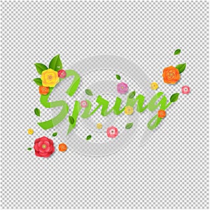 Spring Sale Text Transparent Background