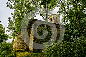 Spring in Sant Marti Del Clot church, La Garrotxa, Spain