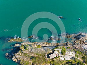 Spring seaside scenery of Binhai Road in Dalian, Liaoning province, China