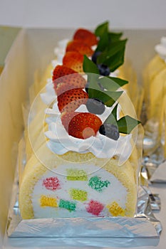 The spring season cake roll