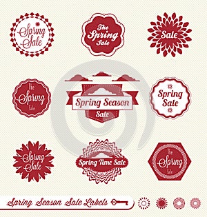 Spring Season Sale Labels and Stickers