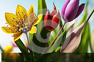 Ultra-Detail Beautiful Springtime Spring Season, popular spring flowers