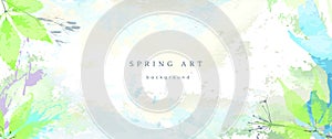 Spring season vector background pastel banner blue