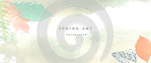 Spring season vector background pastel banner blue