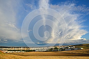 The spring sky above the Spanish plain