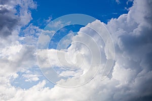 Spring sky, heavy clouds before the storm