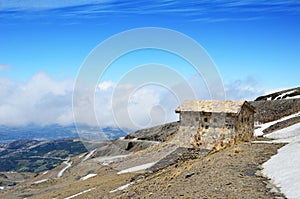 Spring slope of a mountain Veleta in the Andalusian Sierra Nevada photo