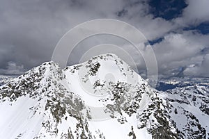 spring snow on Barone peak, Switzerland photo