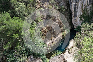 Spring Sorgenti di Su Gologone - source of fresh water, Oliena, Nuoro, island of Sardinia, Italy photo