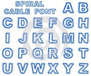 Spring, spiral cable font collection