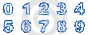Spring, spiral cable NUMBERS 3D