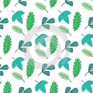 Spring summer foliage background vector graphic