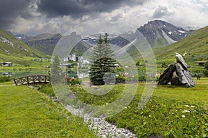 Spring and summer landscape, Tignes, Vanoise national park, France