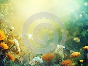 Spring summer nature season background