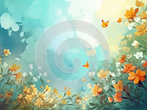 Spring summer nature season background