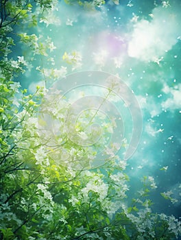 Spring summer nature season background