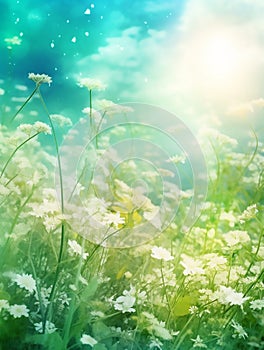 Spring summer nature season background