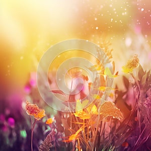 Spring summer nature season background